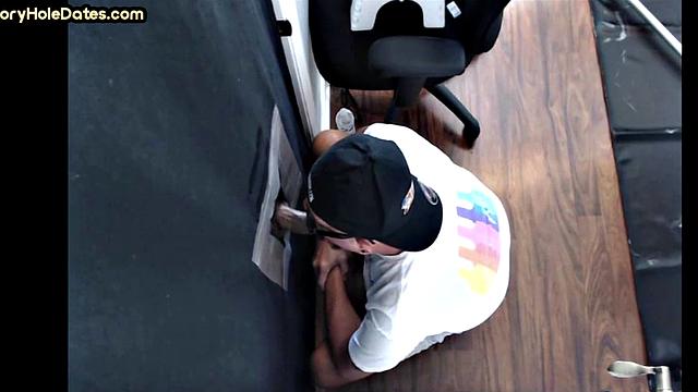 Real gloryhole DILF fucked at home after head