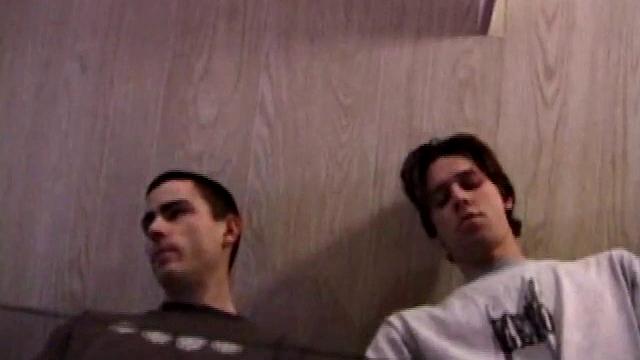 Jayden and Dan grease up their wood and we get close-ups of their horny faces. Jayden sports 8 inches and Dan holds his own. Always the instigator, Dan suggests they cum all over the glass table.