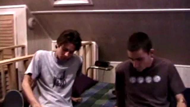 Jayden and Dan grease up their wood and we get close-ups of their horny faces. Jayden sports 8 inches and Dan holds his own. Always the instigator, Dan suggests they cum all over the glass table.