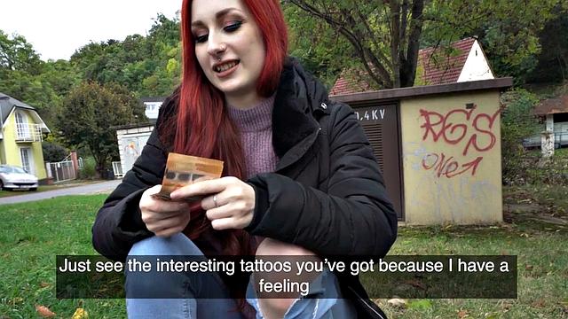 Euro redhead babe fucked 4 cash by POV sex agent