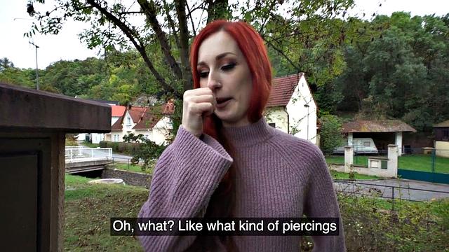 Euro redhead babe fucked 4 cash by POV sex agent