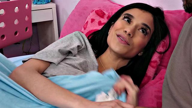 Sexy stepdaughter fucked by stepfather in missionary