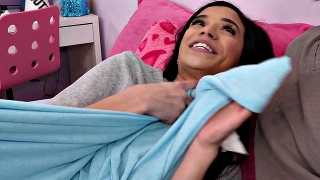 Sexy stepdaughter fucked by stepfather in missionary