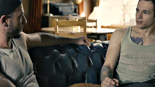 Weird stud barebacked by stepbrothers till cumshot