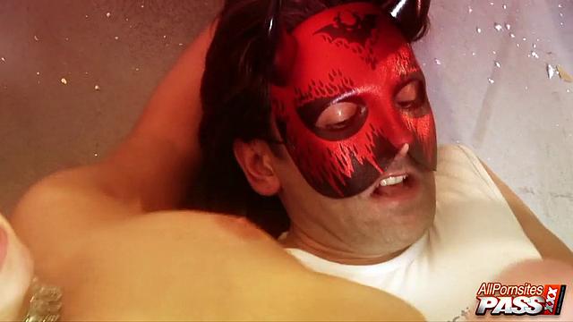 Hot brunette Gabriela gets gangbanged