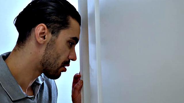 Stepmom catches her adult stepson stroking and joins him for a hot gay session