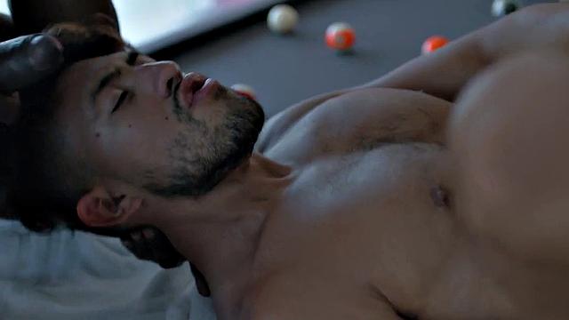 Black jock couple pounding Asian nympho in wild 3some