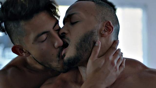 Black jock couple pounding Asian nympho in wild 3some