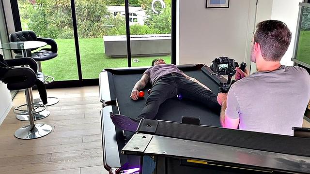 Strapon tattooed queer in underwear fucks 21yo in 3some