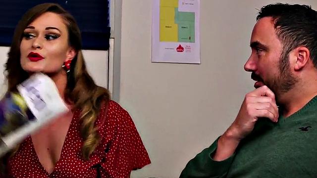 CFNM femdoms suck in group waiting room blowjob