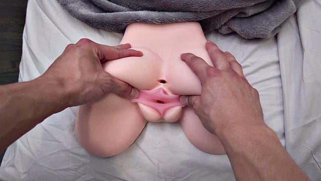 Stepmom with huge tits and a bald pussy gets spitroasted in a taboo MMF threesome