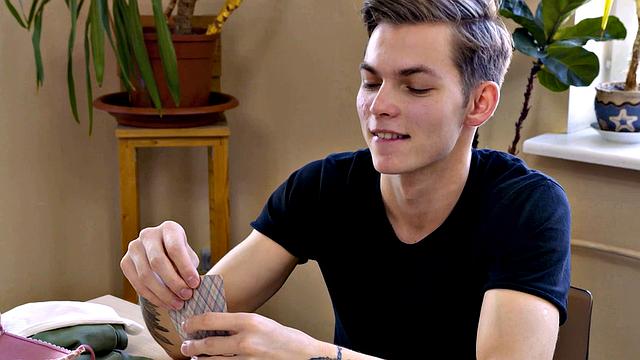 Watch as this brown-haired teen gets her peaches fistfucked in a strip poker game