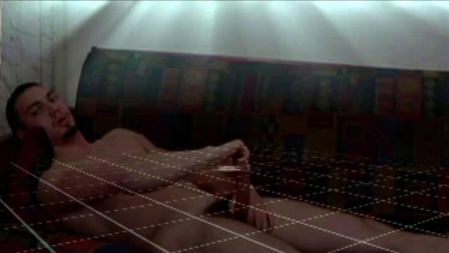 Luis Gecko takes a sexy approach to getting himself off, kneeling on the showing off his tight ass and massive cock. He's got a little attitude, because he knows what he's packing.