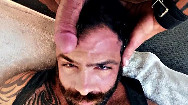 Sexy gay fucks his friend in tight anal hole