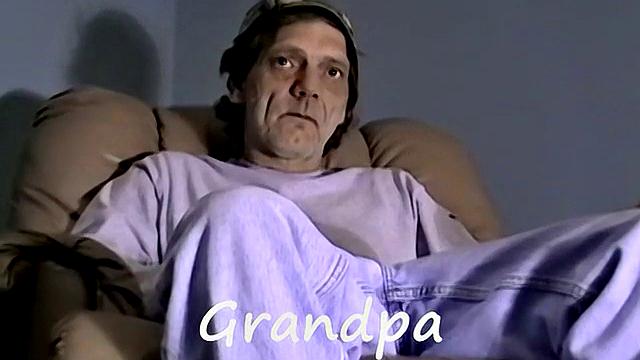 Milking Cum From Grandpa's Cock - Grandpa