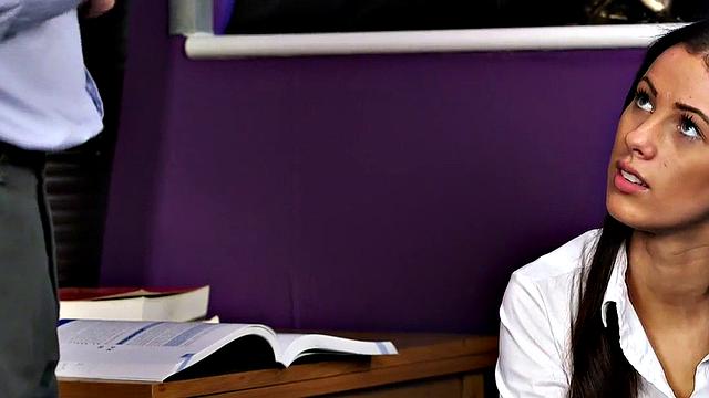 CFNM college babe doggystyled after sucking dick