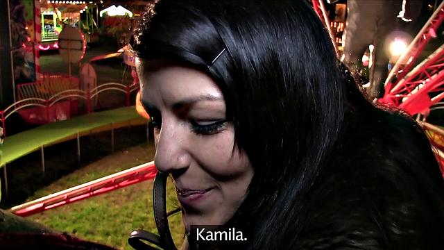 Dark Haired Beauty Fails At Game, Gets A Mouth Full Of Cock