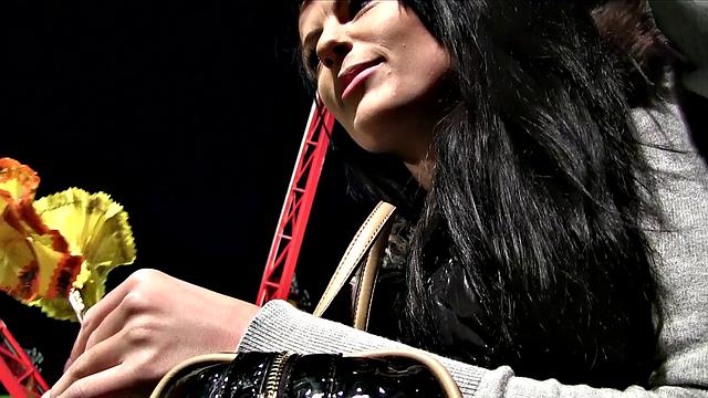 Dark Haired Beauty Fails At Game, Gets A Mouth Full Of Cock