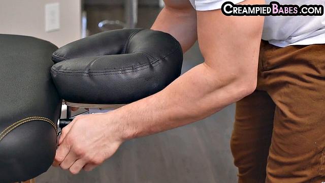 Big ass babe pounded by masseur