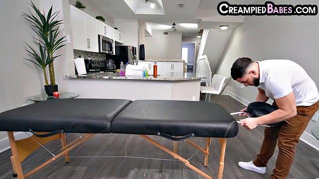 Big ass babe pounded by masseur