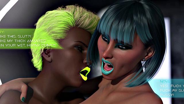 Futa3dX - gorny Blue Hair Wants To Suck On Futa Cock