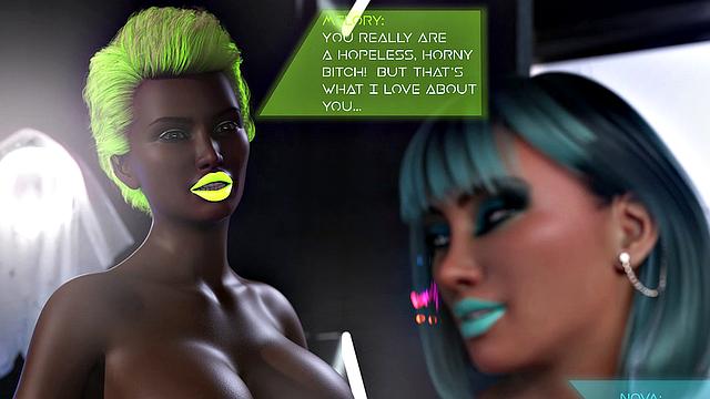 Futa3dX - gorny Blue Hair Wants To Suck On Futa Cock