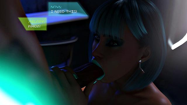 Futa3dX - gorny Blue Hair Wants To Suck On Futa Cock