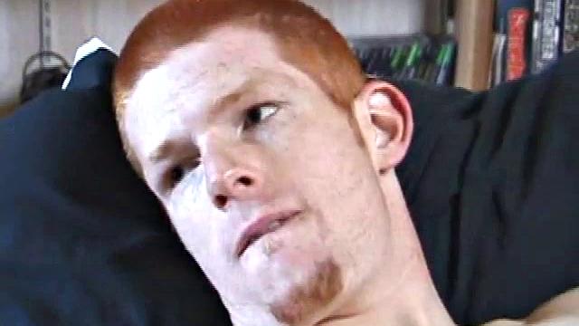 Tristan wastes time getting his dick out of his pants. He watches a porn video, pulling on his growing cock. Once boned up, he strokes with determination and explodes a gusher of warm cum.