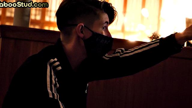 Weird stepbro sucks cock outdoor in stepbrother fantasy