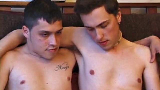 After kissing and feeling each other up the action gets hotter as Luno and Juice strip naked. Boys are experts at sucking dick and trade blow jobs before Juice kicks back on the sofa and Luno goes to work on that tight hairy asshole.