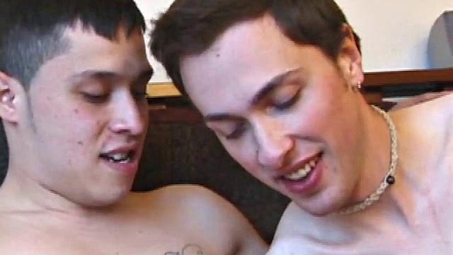 After kissing and feeling each other up the action gets hotter as Luno and Juice strip naked. Boys are experts at sucking dick and trade blow jobs before Juice kicks back on the sofa and Luno goes to work on that tight hairy asshole.