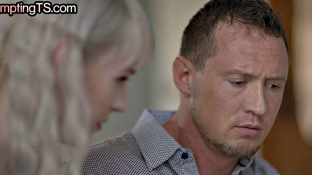 Tempting TS babe bonks her hubby bareback in doggystyle