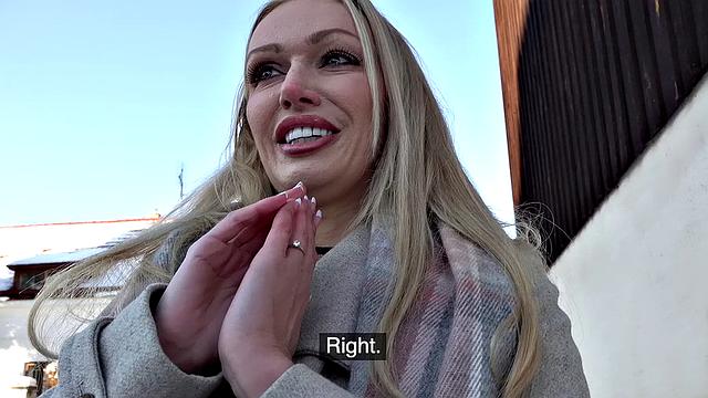 A busty British housewife get pounded hard in doggystyle outdoors