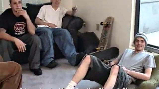 In this group scene 5 curious boys get together to have some fun. Shane, Adam, Nate, Justin and Bradley get naked and work up their boners.