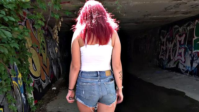 Redhead Fucked in Shade