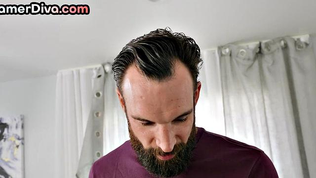 Ebony gamer bae sucks cock while playing before fucking in a 3-way