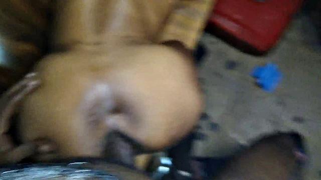 Texas BBW Ebony MILF gets her tight pussy pounded in close-up POV doggystyle action
