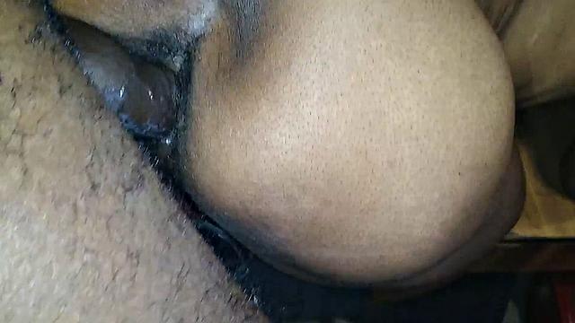 Texas BBW Ebony MILF gets her tight pussy pounded in close-up POV doggystyle action
