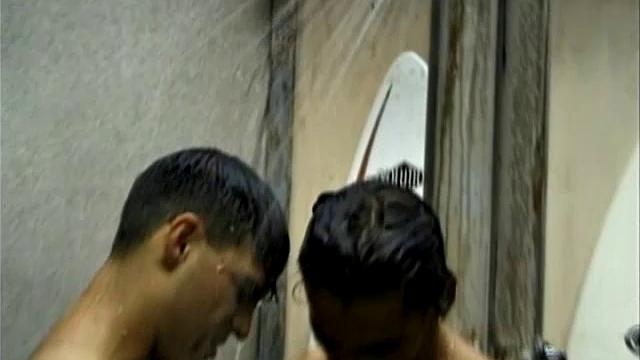 Surfer Guys Fucking in the Shower