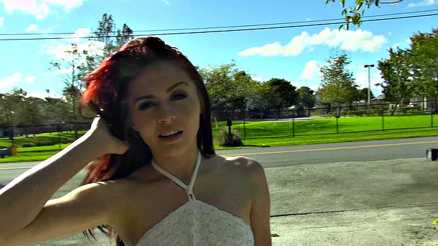 Kandi's hot outdoor fuck adventure with a messy facial finish