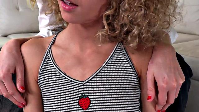 21yo gives POV HJ in CFNM 3some with her bestie