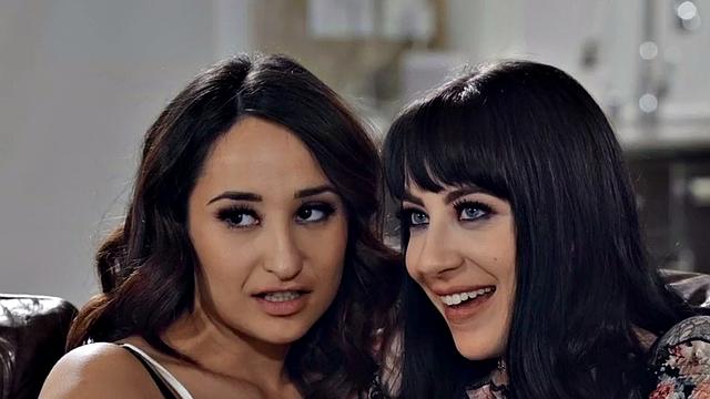 Petite inked bisexual babe drilled in FFMM orgy