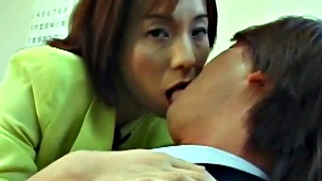 Japanese office slut fucking in secret affair