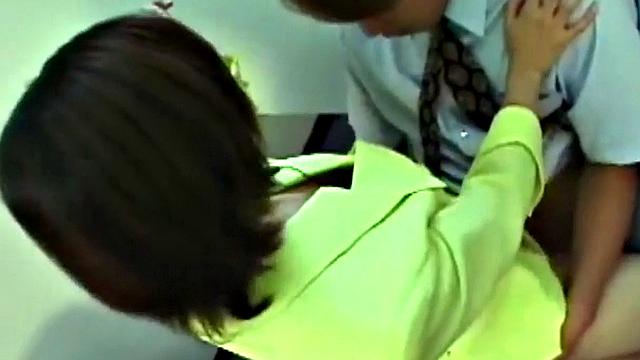 Japanese office slut fucking in secret affair