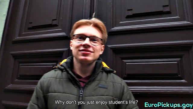 Pulled twunk gives blowjob to a stranger