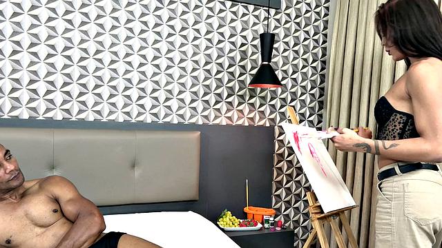 Natural Tgirl Sophia Montesino Rides to Creampie