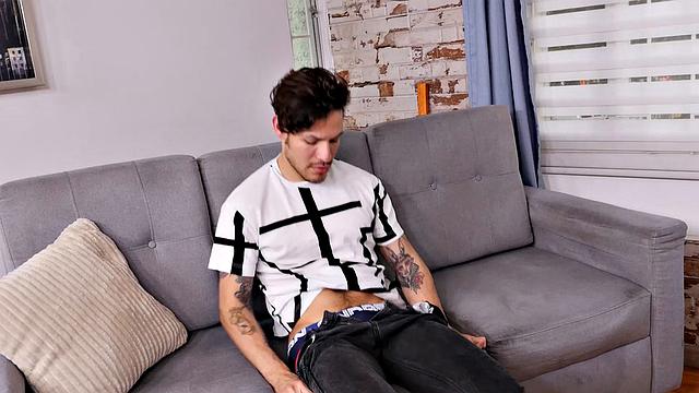 Watch Andy Stevens take charge in this hot gay hookup