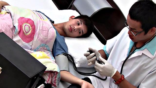 Asian gets smashed by doctor in tight asshole