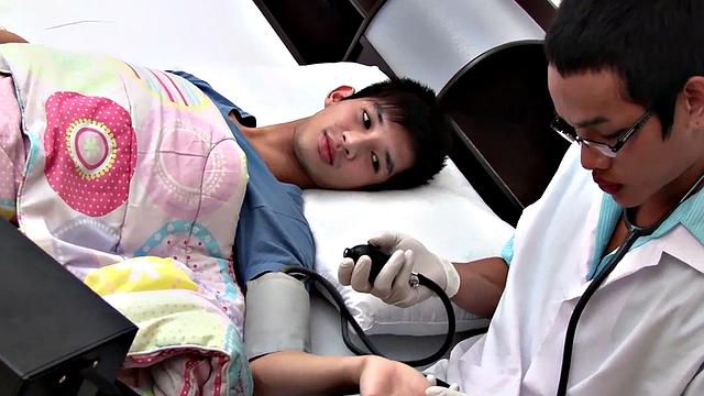 Asian gets smashed by doctor in tight asshole