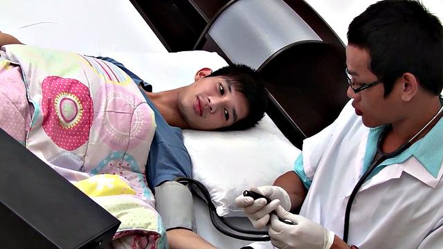 Asian gets smashed by doctor in tight asshole